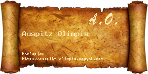 Auspitz Olimpia névjegykártya